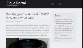
							         New Bridgestone Adrenalin RE002 for Subaru MY08 ... - Cloud Portal								  
							    