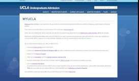 
							         New Bruins - MyUCLA - UCLA Undergraduate Admission								  
							    