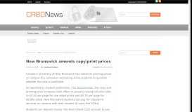 
							         New Brunswick amends copy/print prices - CR80News								  
							    