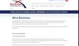 
							         New Business - Rockville Economic Development								  
							    