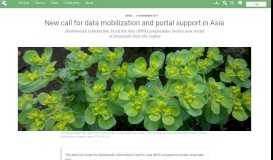 
							         New call for data mobilization and portal support in Asia - GBIF								  
							    