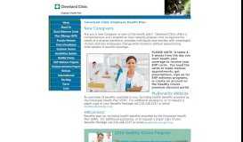 
							         New Caregivers - Cleveland Clinic Employee Healthplan								  
							    