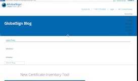 
							         New Certificate Inventory Tool - GlobalSign								  
							    