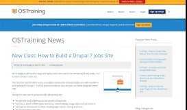 
							         New Class: How to Build a Drupal 7 Jobs Site - OSTraining								  
							    