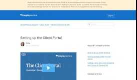 
							         New client intake and Client Portal FAQ – SimplePractice Support								  
							    
