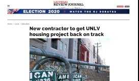 
							         New contractor to get UNLV housing project back on track | Las Vegas ...								  
							    