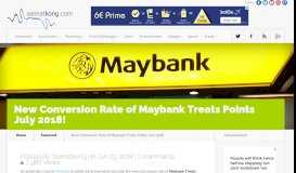 
							         New Conversion Rate of Maybank Treats Points July 2018! - i'm ...								  
							    