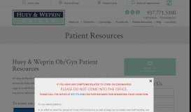
							         New & Current Patient Resources for Ob/Gyn ... - Huey & Weprin								  
							    