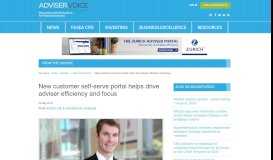 New customer self-serve portal helps drive adviser efficiency and ...          