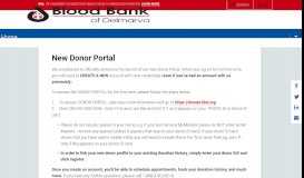 
							         New Donor Portal | Blood Bank of Delmarva								  
							    