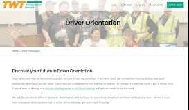 
							         New Driver Orientation - PAID Onboarding | TWT Refrigerated Services								  
							    