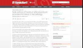 
							         New edition of medical reference book provides the latest in ...								  
							    