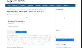 
							         New eKYC EPFO Portal - Link Aadhaar and Track EKYC - MoneyExcel								  
							    