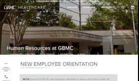 
							         New Employee Orientation in Baltimore, MD - GBMC HealthCare								  
							    