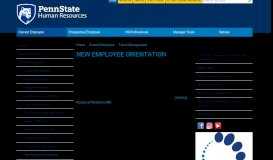 
							         New Employee Orientation | PSU Human Resources								  
							    