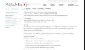 
							         New Employee Orientation | Raleigh, North Carolina (NC) - WakeMed ...								  
							    
