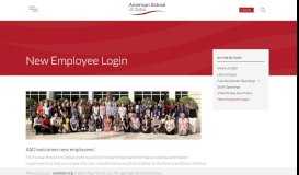 
							         New Employee Portal - American School of Dubai								  
							    