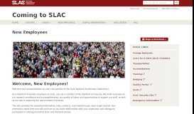 
							         New Employees | Coming to SLAC								  
							    
