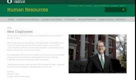 
							         New Employees - Human Resources - University of Oregon								  
							    
