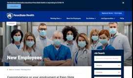 
							         New Employees - Penn State Health Milton S. Hershey Medical Center								  
							    