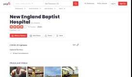 
							         New England Baptist Hospital - 17 Photos & 37 Reviews - Hospitals ...								  
							    