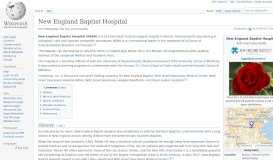
							         New England Baptist Hospital - Wikipedia								  
							    