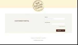 
							         New England Coffee Customer Portal - Sign In								  
							    