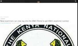 
							         New examiners can now log into the KNEC Portal to get KNEC ...								  
							    