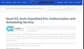 
							         New! EZ-Auth Expedited Pre-Authorization and Scheduling Service ...								  
							    