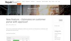 
							         New Feature - Estimates on customer portal with ... - RepairShopr								  
							    