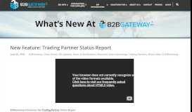 
							         New Feature: Trading Partner Status Report | B2BGateway								  
							    