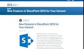
							         New Features in SharePoint 2013 for Your Intranet - Applied ...								  
							    