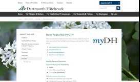 
							         New Features myD-H | About This Site | Dartmouth-Hitchcock								  
							    