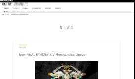 
							         New FINAL FANTASY XIV Merchandise Lineup! - final fantasy portal site								  
							    