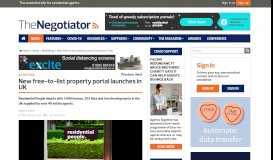 
							         New free-to-list property portal launches in UK - The Negotiator								  
							    