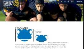 
							         New FROG App Launch - Free Prize ... - President Kennedy School								  
							    