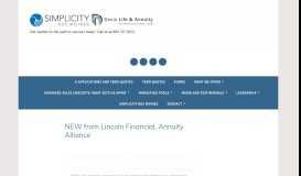 
							         NEW from Lincoln Financial, Annuity Alliance - Welcome								  
							    