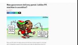 
							         New government delivery portal: Jubilee PR machine in overdrive ...								  
							    