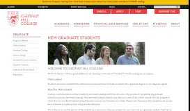 
							         New Graduate Students | Chestnut Hill College								  
							    