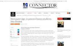 
							         New guest sign-in process leaves students, RAs divided | The Connector								  
							    