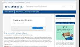 
							         New Hampshire EBT Card Balance - Food Stamps EBT								  
							    