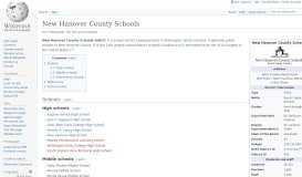 
							         New Hanover County Schools - Wikipedia								  
							    