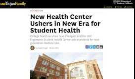 
							         New Health Center Ushers in New Era for Student Health • Trojan ...								  
							    