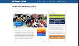 
							         New Hire Onboarding Portal - MediaPlant								  
							    