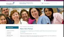 
							         New Hire Portal | Kindred Healthcare								  
							    