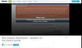 
							         New hoopla Dashboard - updates to the library portal on Vimeo								  
							    
