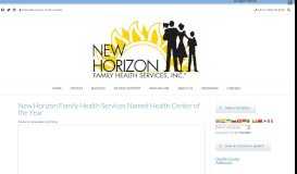 
							         New Horizon Family Health Services Named Health Center of the Year								  
							    