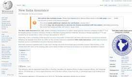 
							         New India Assurance - Wikipedia								  
							    