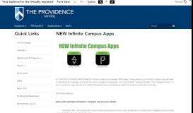 
							         NEW Infinite Campus Apps - The Providence School								  
							    