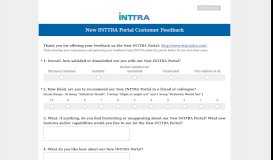 
							         New INTTRA Portal Customer Feedback Survey								  
							    